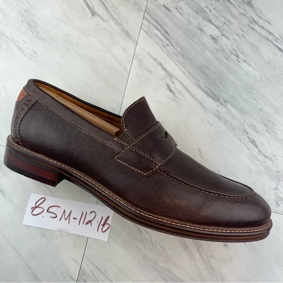 Johnston & Murphy Flex Brown Sheepskin Leather  Penny Loafers Mens Size 8.5 Men main image 2